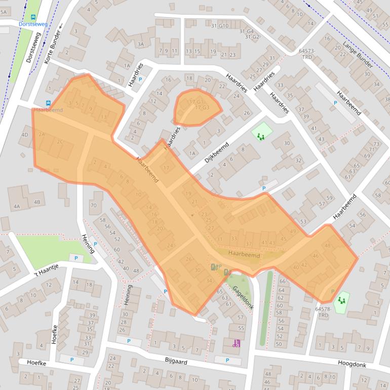 Kaart van postcodegebied 4854MG.