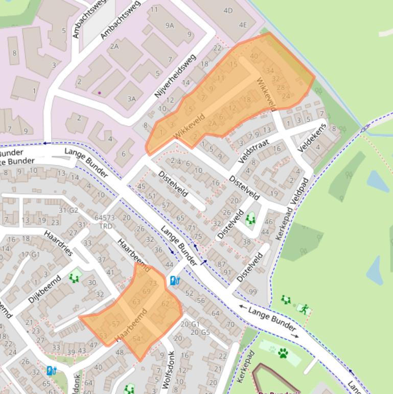 Kaart van postcodegebied 4854MH.