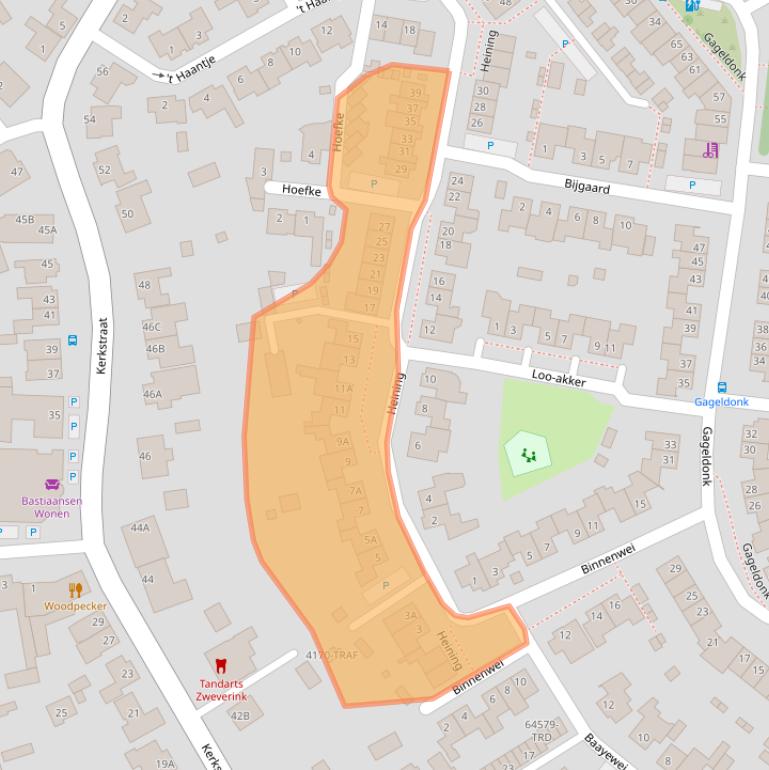 Kaart van postcodegebied 4854MJ.