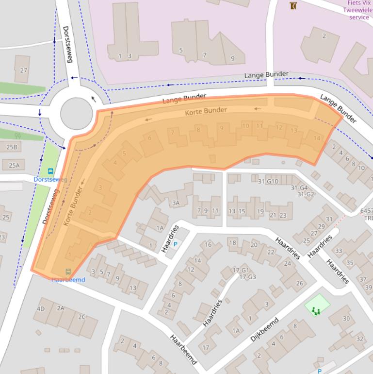 Kaart van postcodegebied 4854MX.