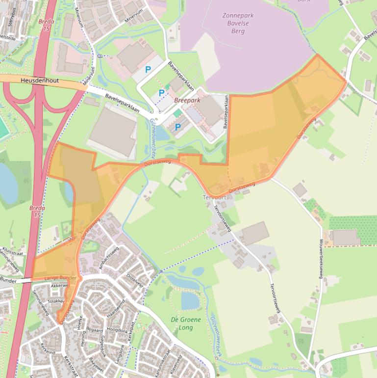 Kaart van postcodegebied 4854NA.