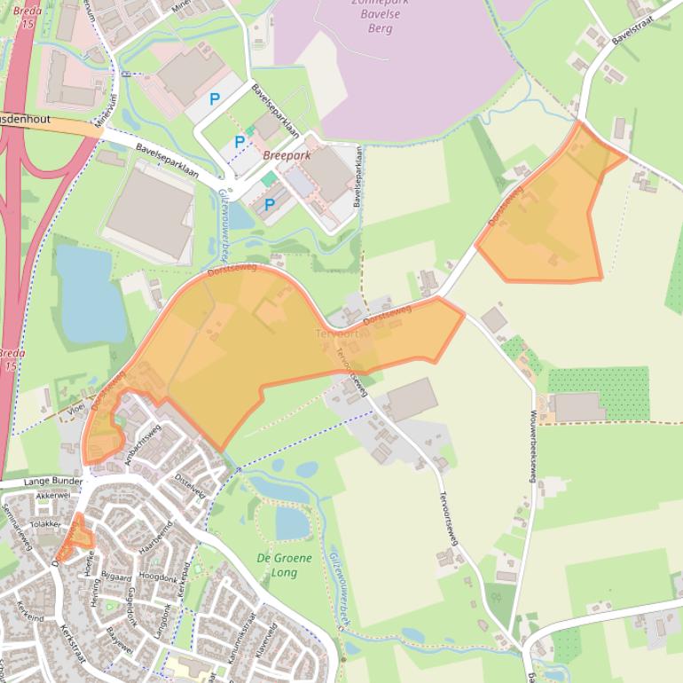 Kaart van postcodegebied 4854NB.