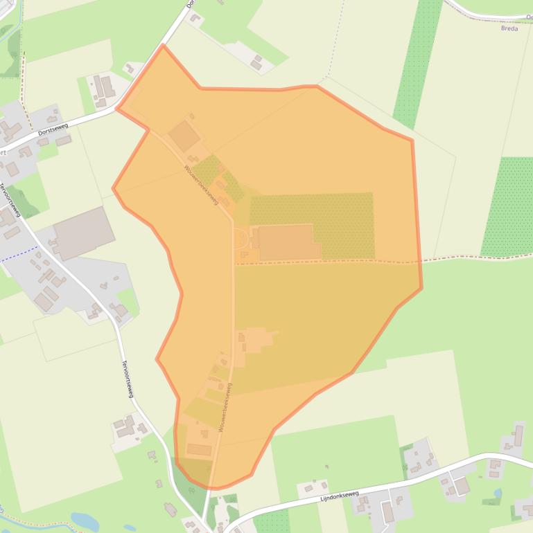 Kaart van postcodegebied 4854NC.