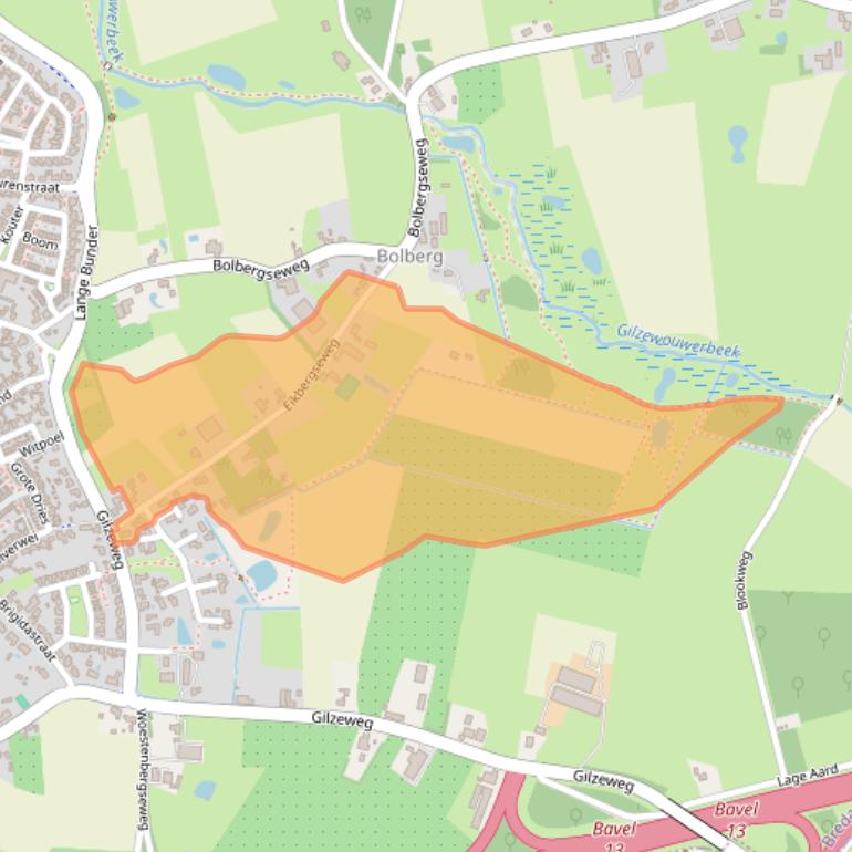 Kaart van postcodegebied 4854NH.