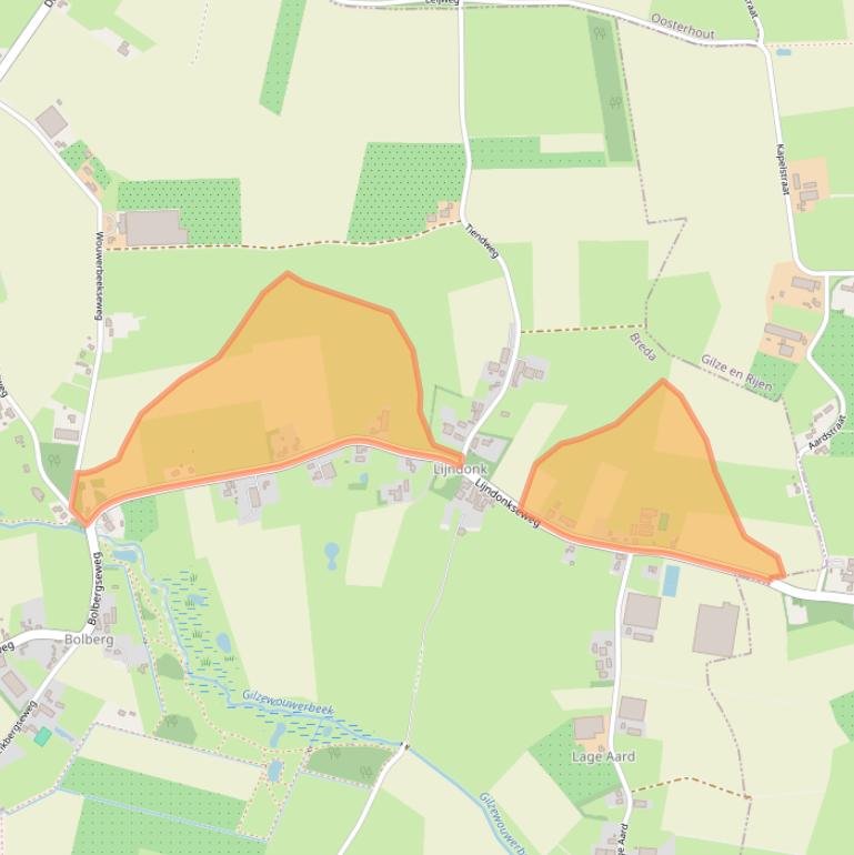 Kaart van postcodegebied 4854NJ.