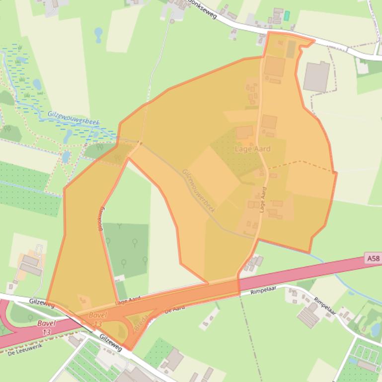 Kaart van postcodegebied 4854NM.