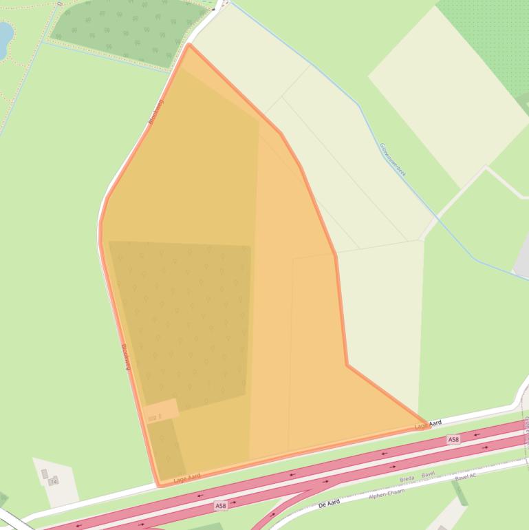 Kaart van postcodegebied 4854NN.