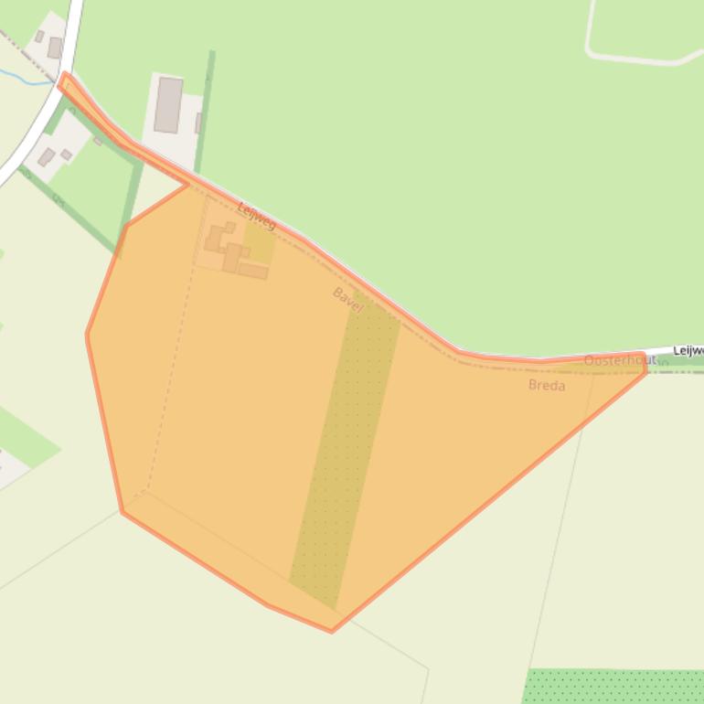 Kaart van postcodegebied 4854NT.