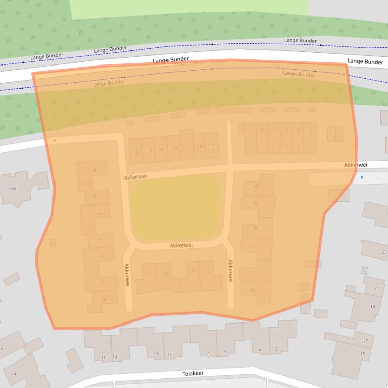 Kaart van postcodegebied 4854NW.