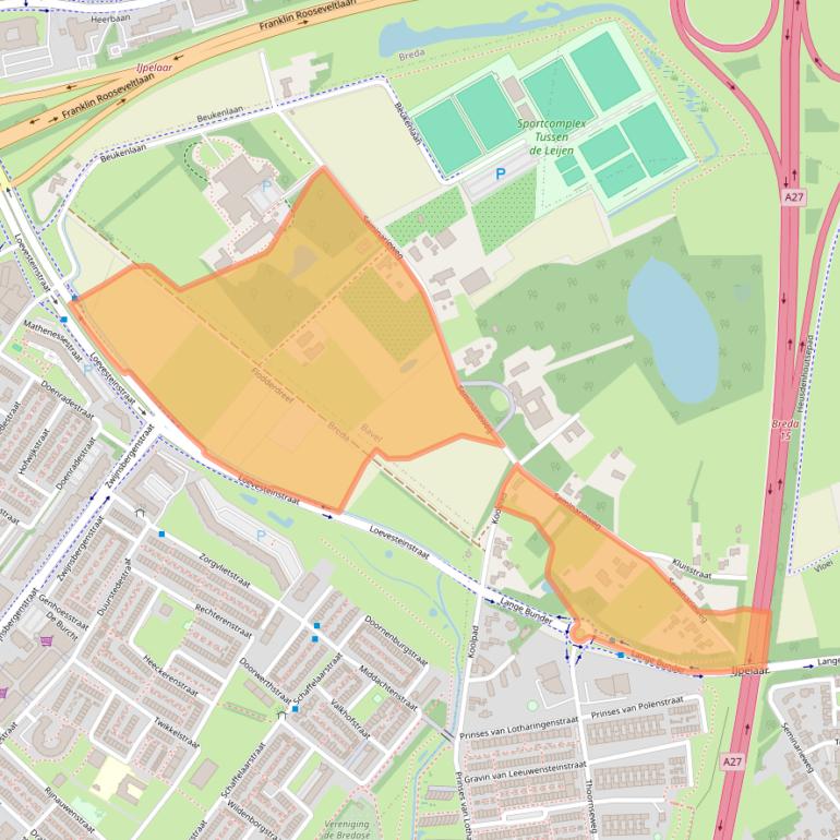 Kaart van postcodegebied 4854PA.