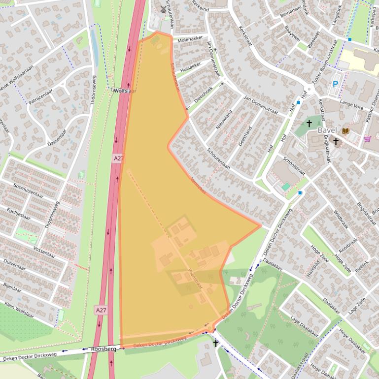 Kaart van postcodegebied 4854PH.