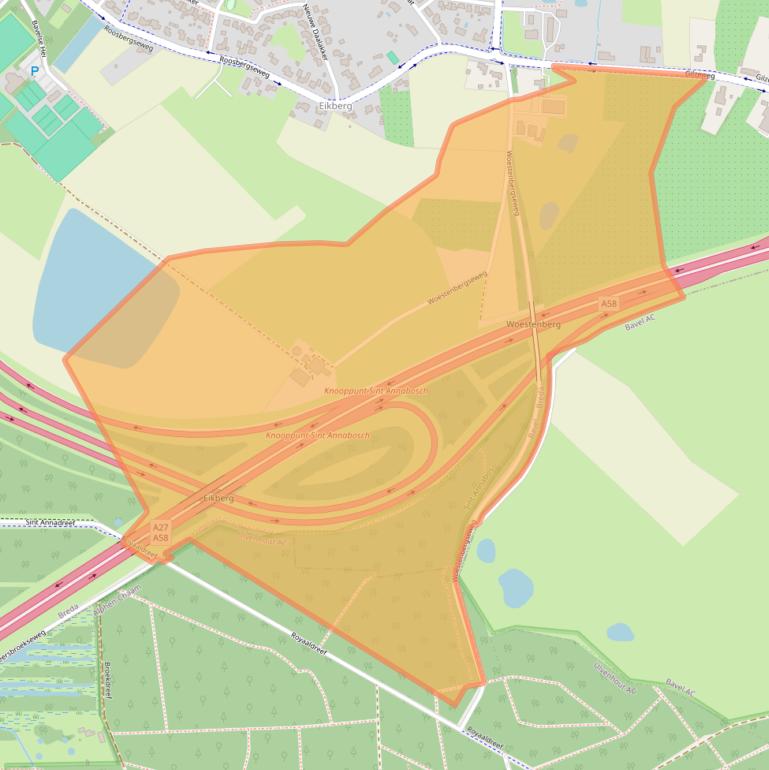 Kaart van postcodegebied 4854PP.