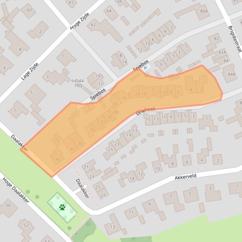 Kaart van postcodegebied 4854RM.