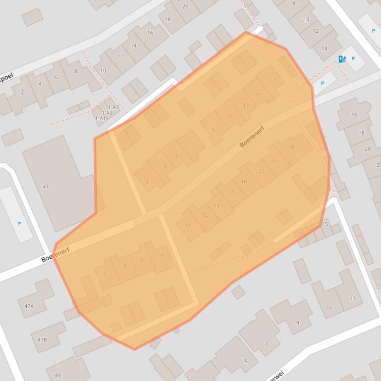 Kaart van postcodegebied 4854RS.