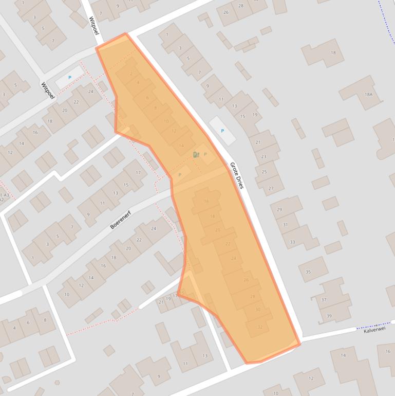 Kaart van postcodegebied 4854RV.