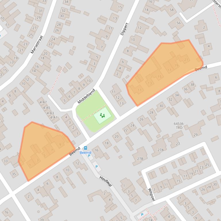 Kaart van postcodegebied 4854SB.