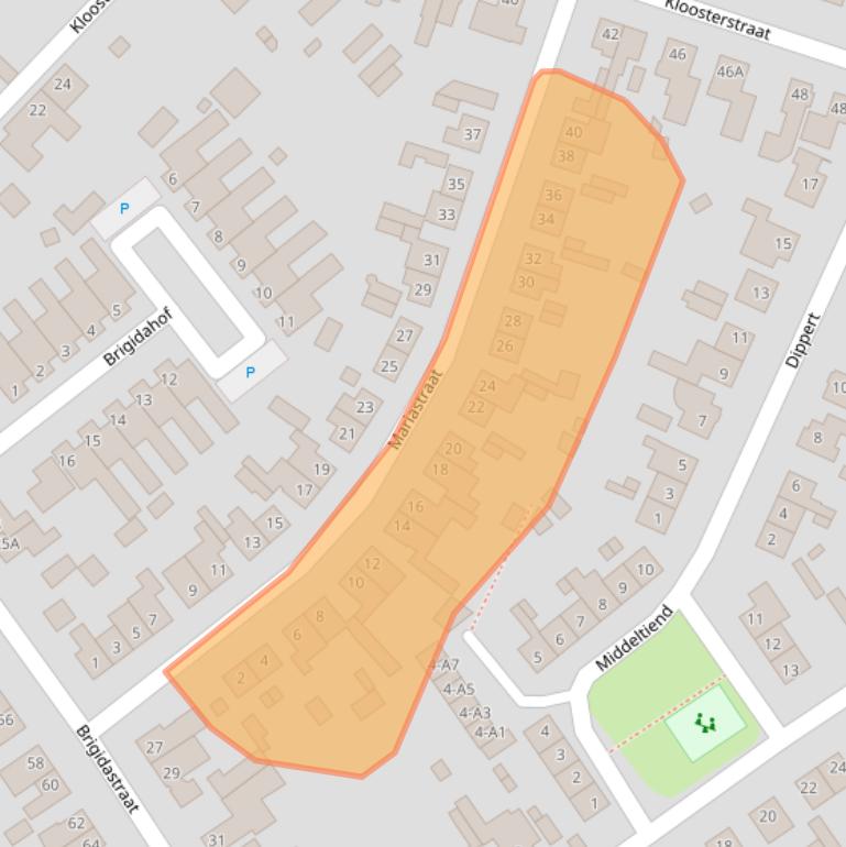 Kaart van postcodegebied 4854SL.