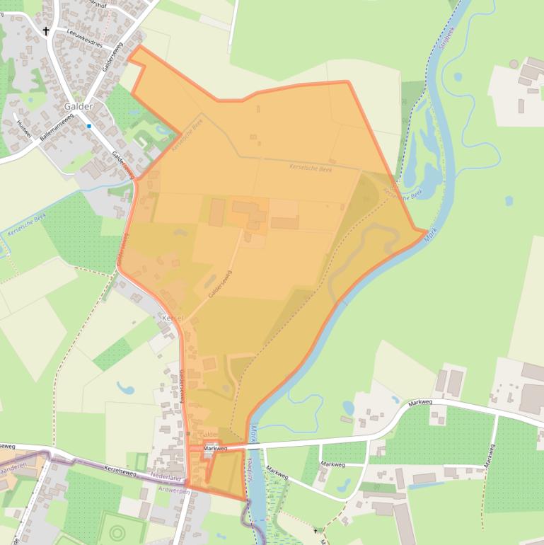 Kaart van postcodegebied 4855AG.