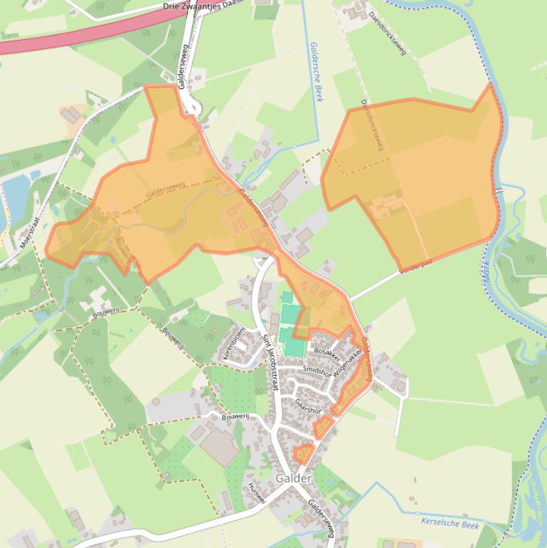 Kaart van postcodegebied 4855AH.