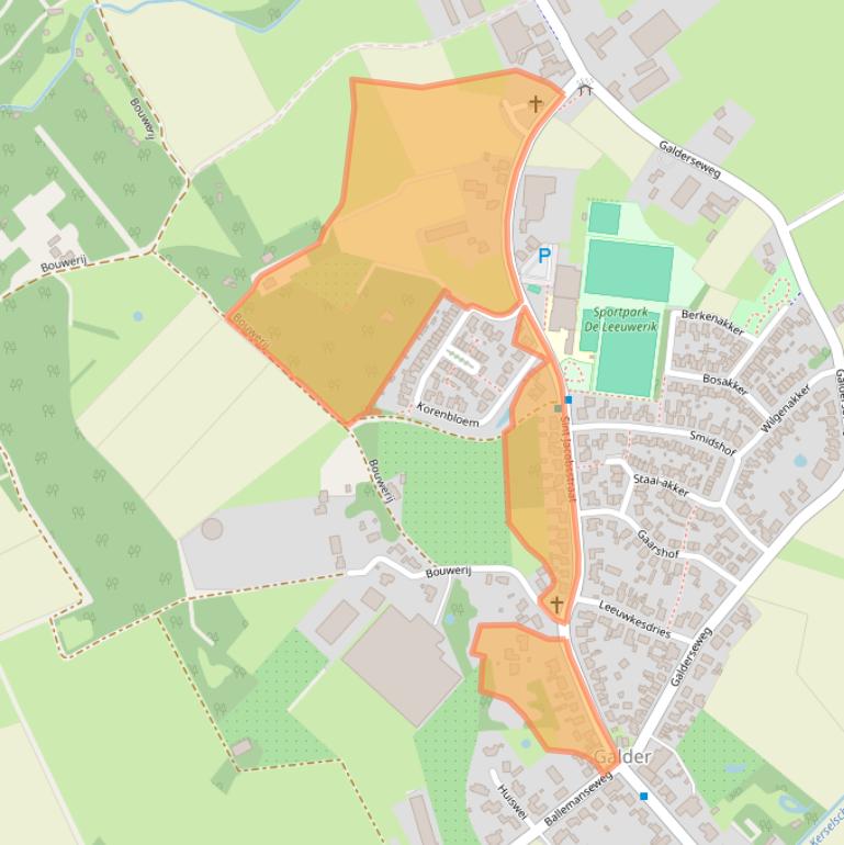 Kaart van postcodegebied 4855AL.