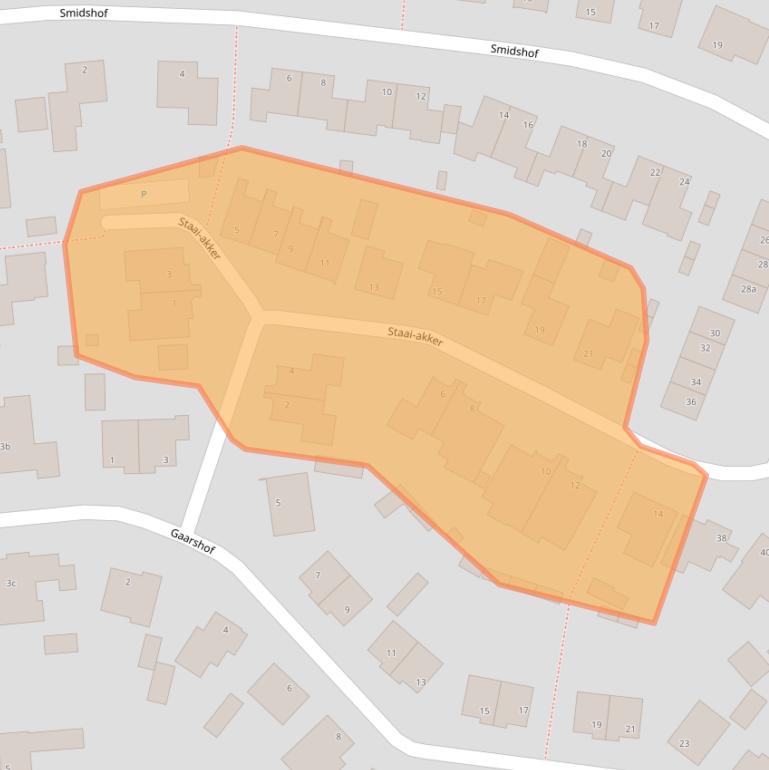 Kaart van postcodegebied 4855AT.