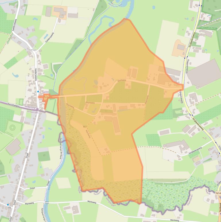 Kaart van postcodegebied 4856AC.