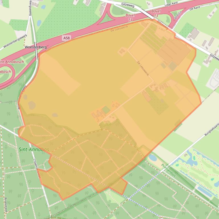 Kaart van postcodegebied 4859AC.