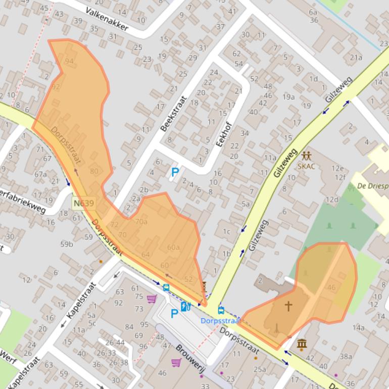 Kaart van postcodegebied 4861AD.