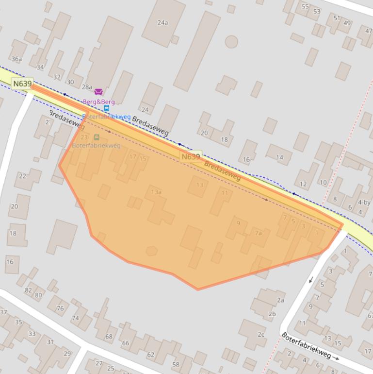 Kaart van postcodegebied 4861AE.