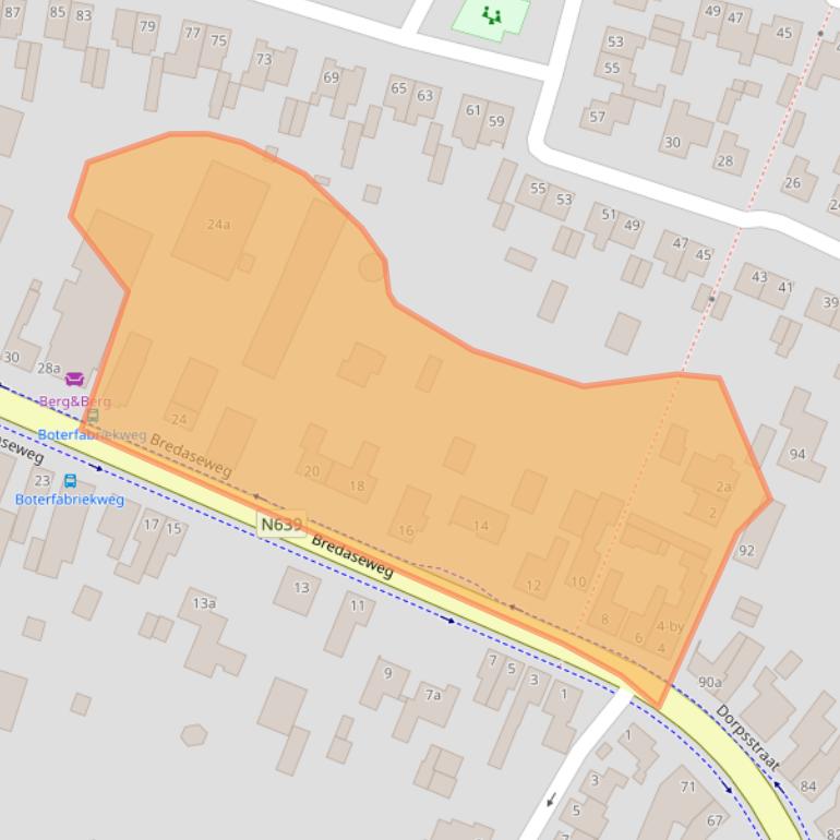 Kaart van postcodegebied 4861AH.