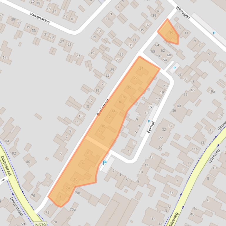 Kaart van postcodegebied 4861AL.