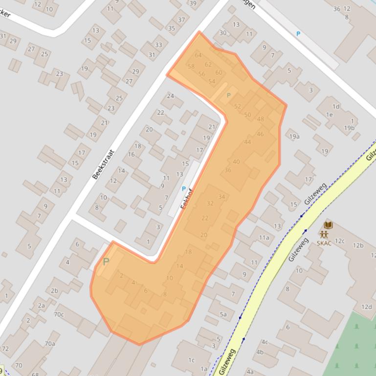 Kaart van postcodegebied 4861AN.