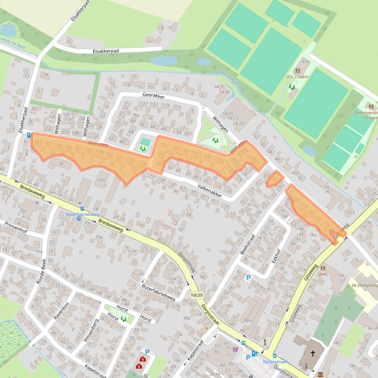 Kaart van postcodegebied 4861AP.