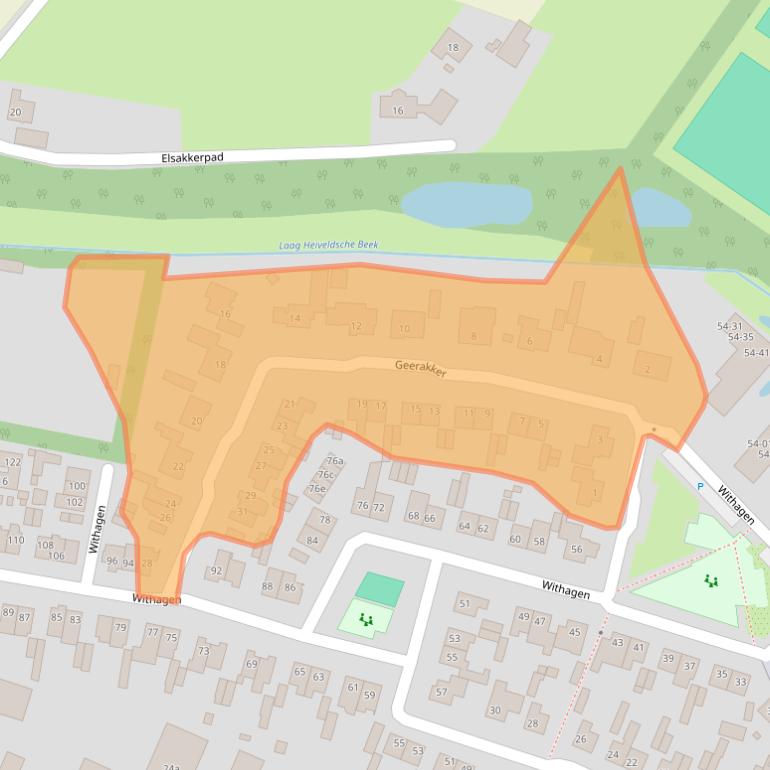 Kaart van postcodegebied 4861AZ.