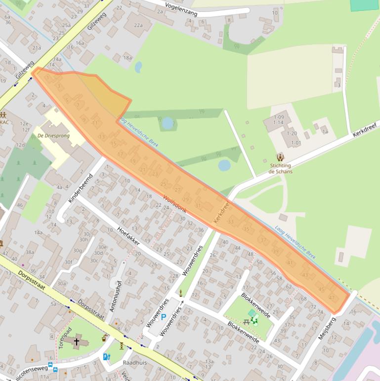 Kaart van postcodegebied 4861BA.