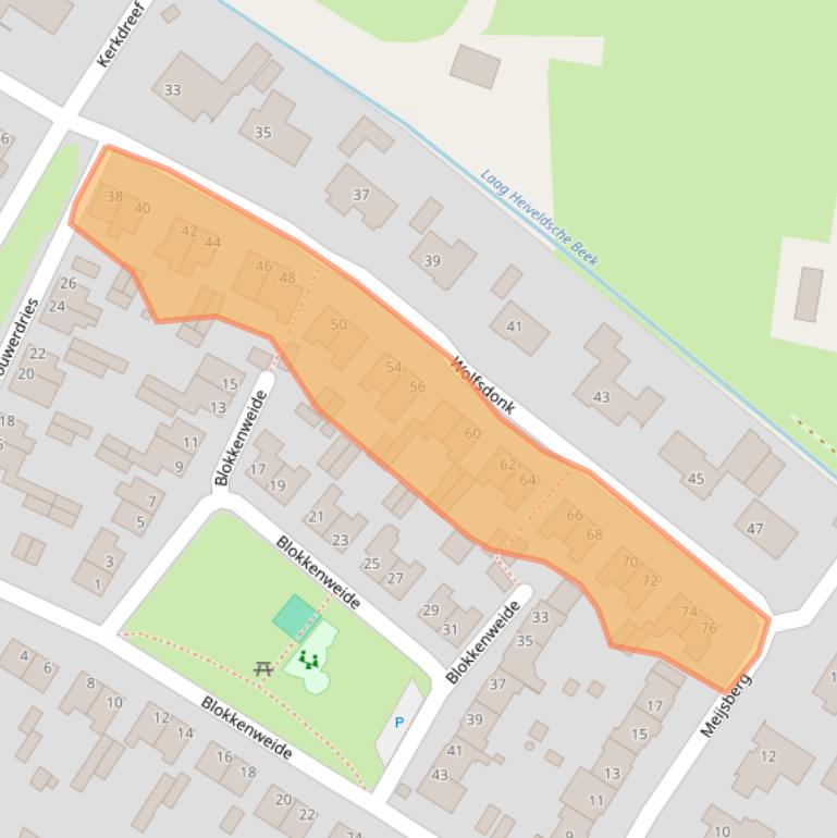 Kaart van postcodegebied 4861BC.