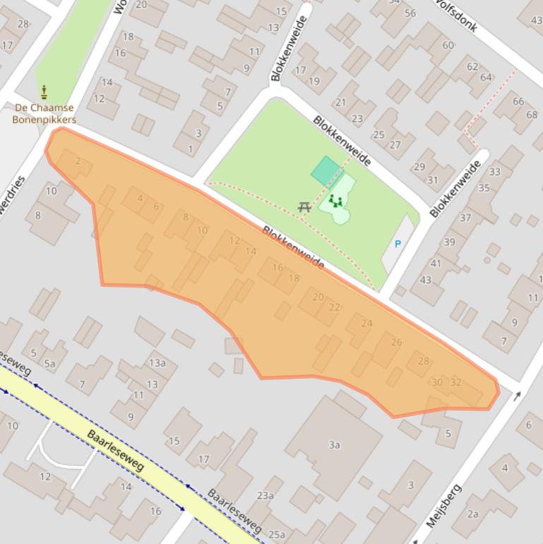 Kaart van postcodegebied 4861BN.