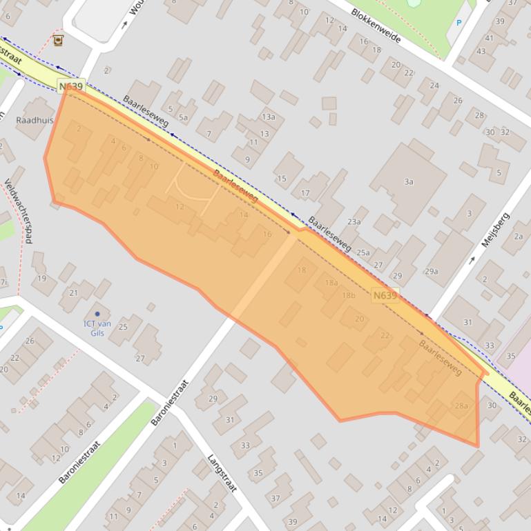 Kaart van postcodegebied 4861BS.