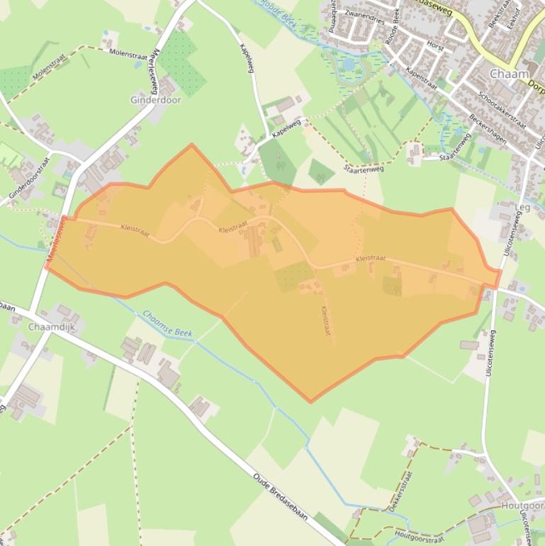 Kaart van postcodegebied 4861CA.