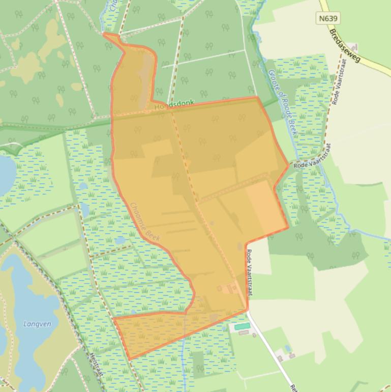 Kaart van postcodegebied 4861CE.