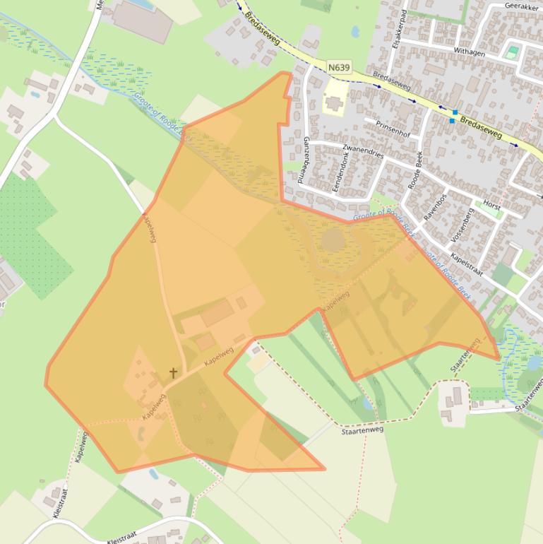 Kaart van postcodegebied 4861CH.