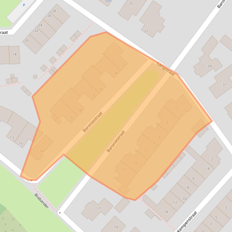 Kaart van postcodegebied 4861DA.