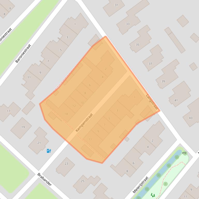 Kaart van postcodegebied 4861DC.