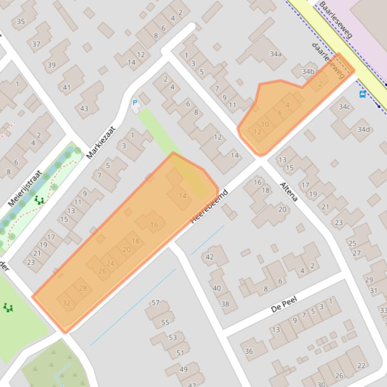 Kaart van postcodegebied 4861DK.