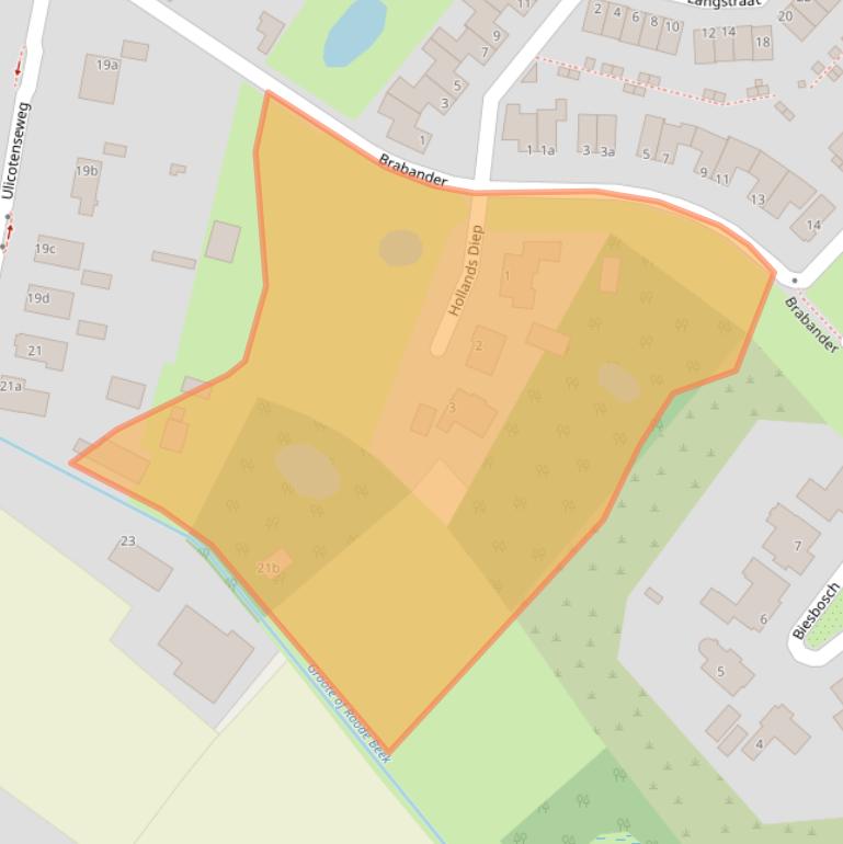 Kaart van postcodegebied 4861DM.