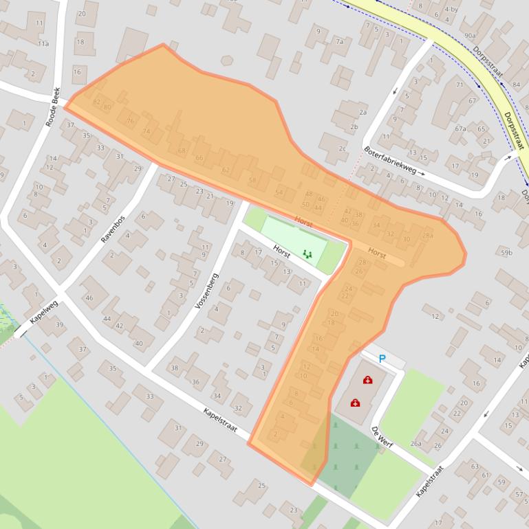 Kaart van postcodegebied 4861EB.