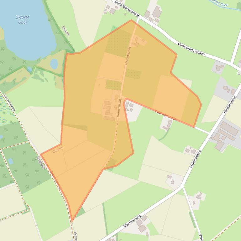 Kaart van postcodegebied 4861ND.