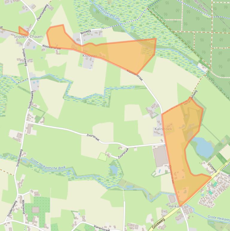 Kaart van postcodegebied 4861PB.