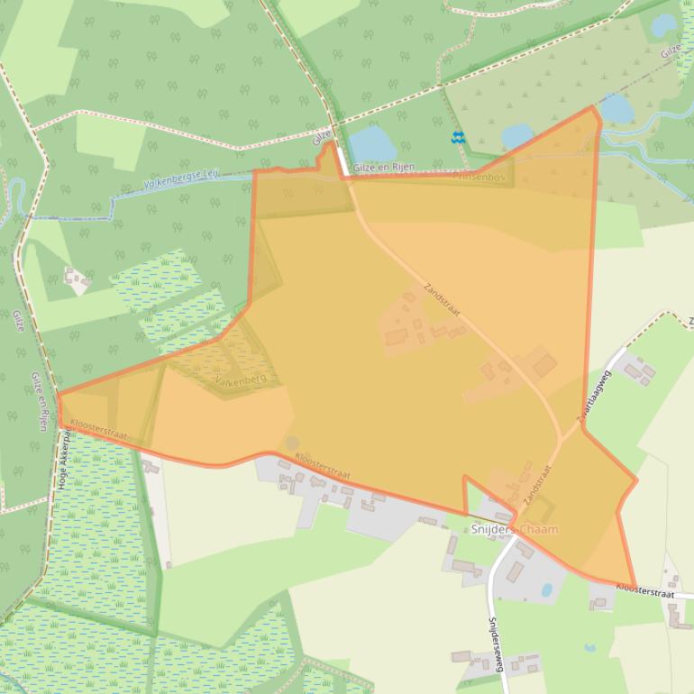 Kaart van postcodegebied 4861PD.