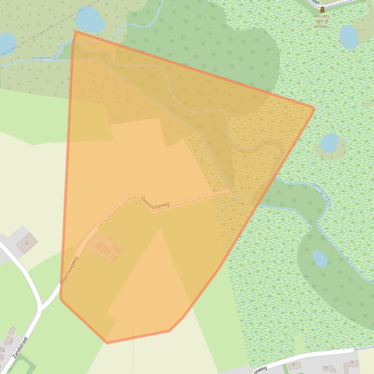 Kaart van postcodegebied 4861PE.